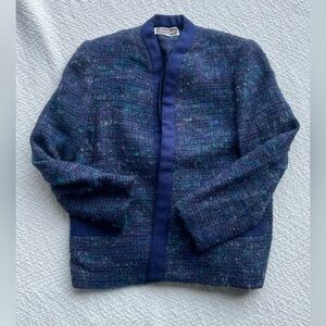 Vintage‎ 70s Keith Adams 97% Mohair Cropped Open Jacket Made in USA Fuzzy Shag
